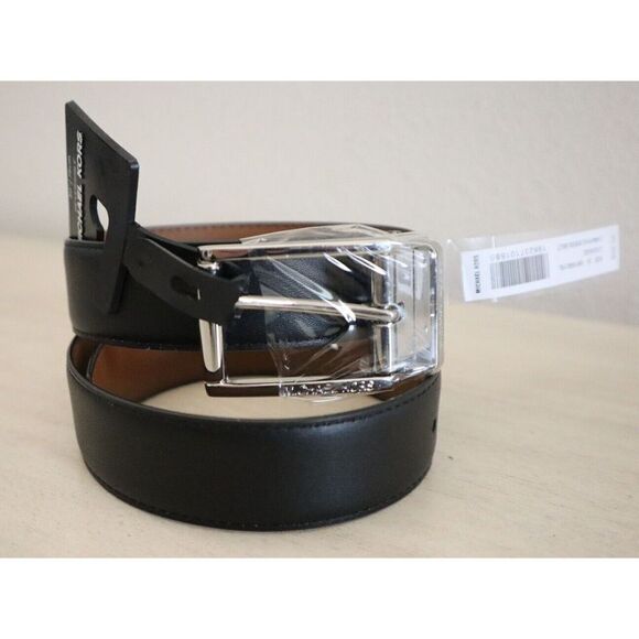 Michael Kors 86F3SBLY6L Men's Sz 30 Black/Brown 31MM Reversible Dress Belt - Picture 5 of 9
